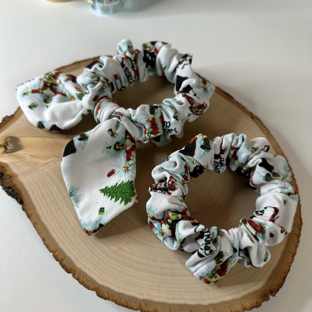 National Lampoon Christmas Vacation Scrunchies, Regular or with Removable Bow
